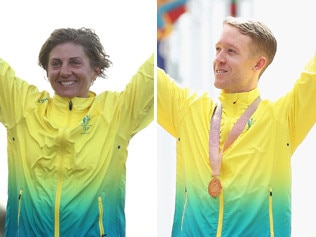 Katrin Garfoot and Cameron meyer both won gold medals in the time trial.