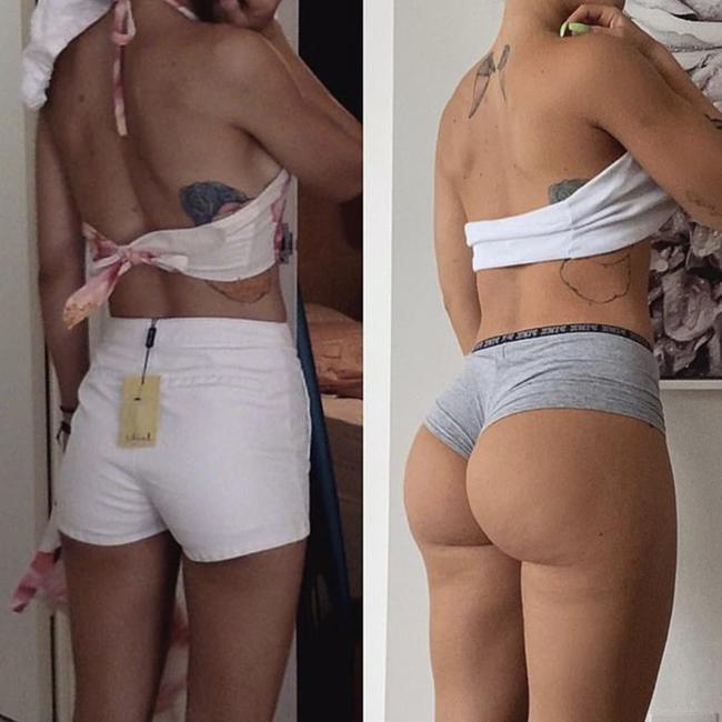 She also works ‘really hard at the gym’. Picture: Instagram/Tammy Hembrow