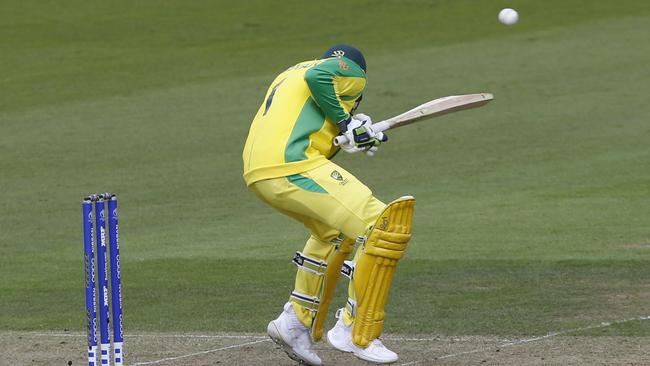 Usman Khawaja has copped a barrage of short balls during his World Cup. Picture: AFP