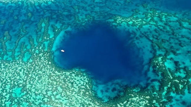 Whitsundays-based marine biologist, Johnny Gaskell, has discovered an unknown Blue Hole in the Great Barrier Reef, after spotting it on Google maps.