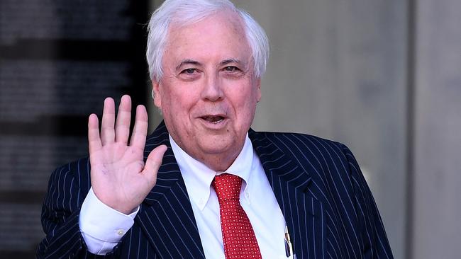 Businessman and former federal MP Clive Palmer leaves the Planning and Environment Court in Brisbane. Picture: AAP