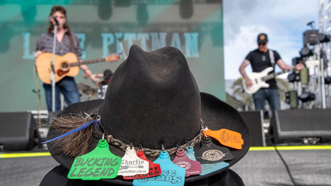 Lane Pittman entertains the crowd at Meatstock - Music, Barbecue and Camping Festival at Toowoomba Showgrounds.Friday March 8, 2024 Picture: Bev Lacey