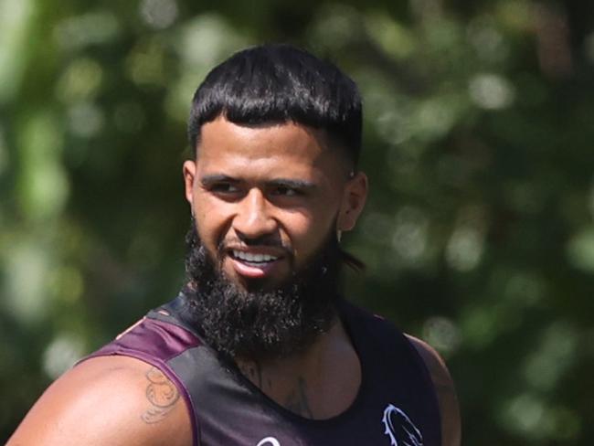 Brisbane Broncos first day of training for 2024.Payne Haas.Picture: Nigel Hallett