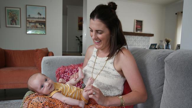 Women take the overwhelming majority of government primary carer parental leave, paid at the minimum wage. Picture: Britta Campion / The Australian.