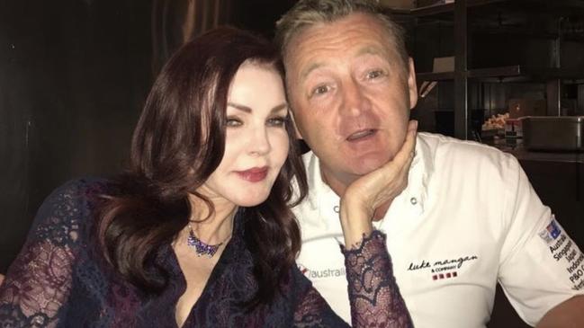 Luke Mangan with Priscilla Presley in 2007. Picture: Instagram