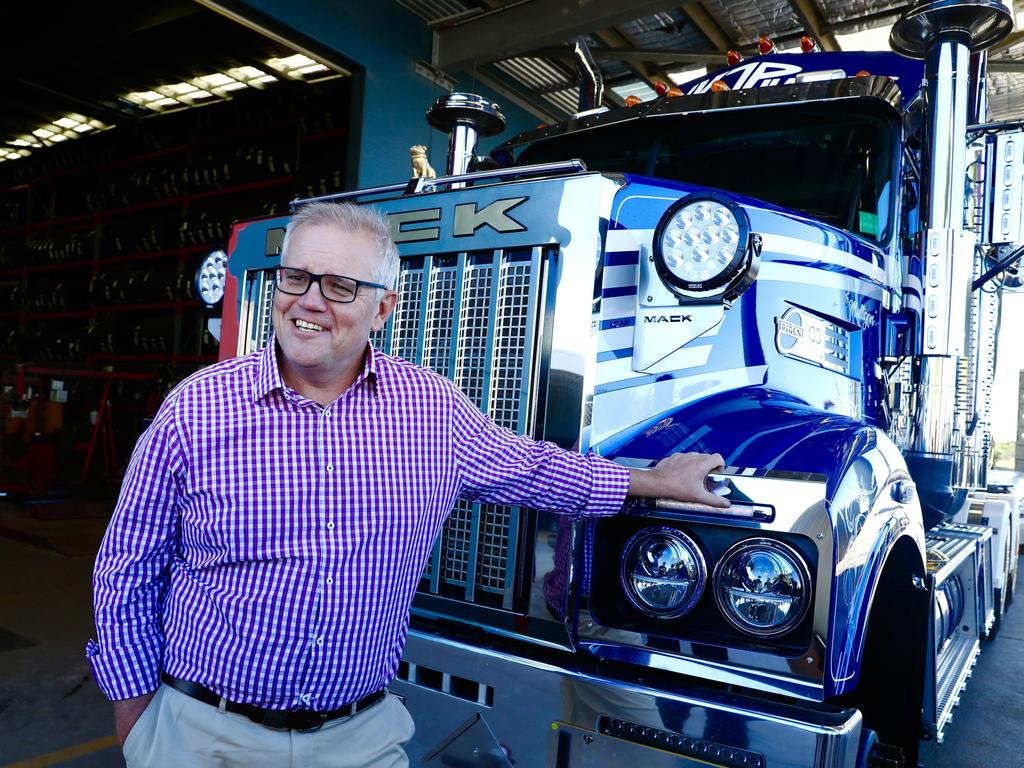 Prime Minister Scott Morrison in Gladstone today. Picture: Adam Taylor