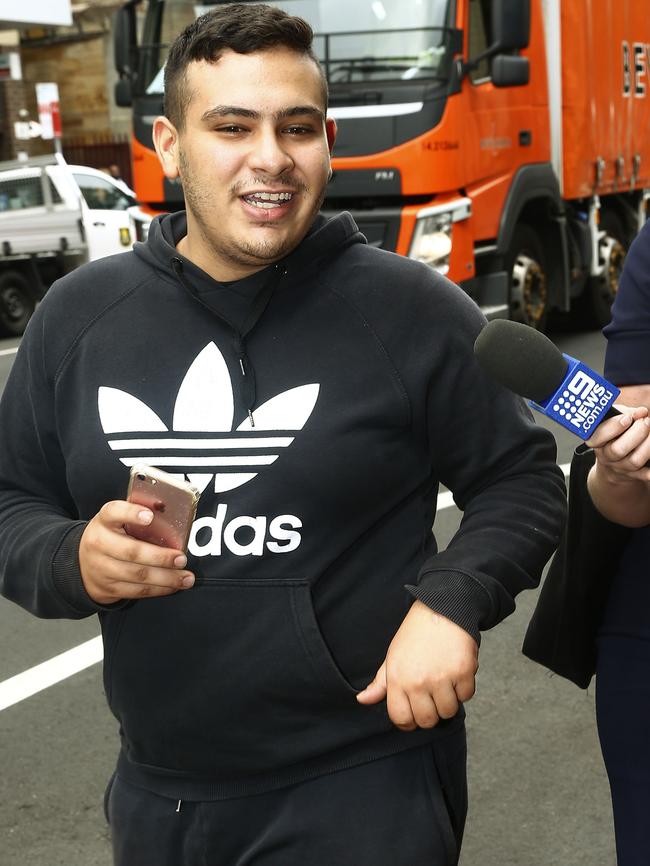 Fadi Zraika laughs off questions from reporters. Picture: John Appleyard