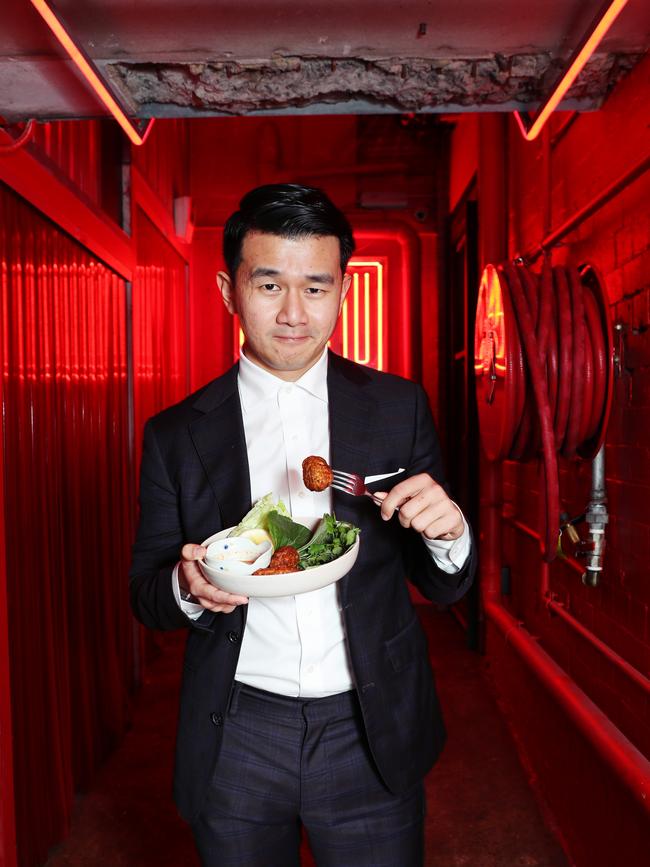 Ronny Chieng at Lucy Liu. Picture: Rebecca Michael