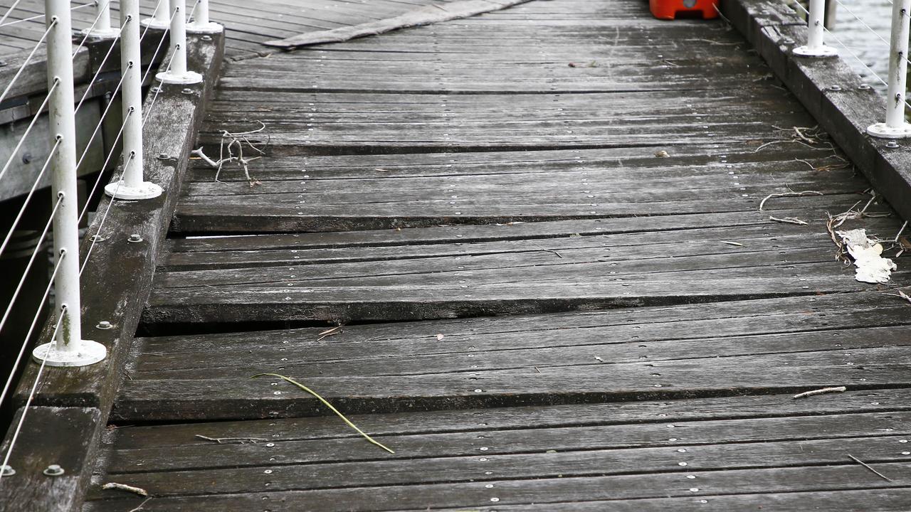 A damaged boardwalk. Picture: Tertius Pickard