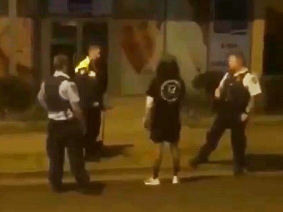 An altercation between police and a young man in Casino.