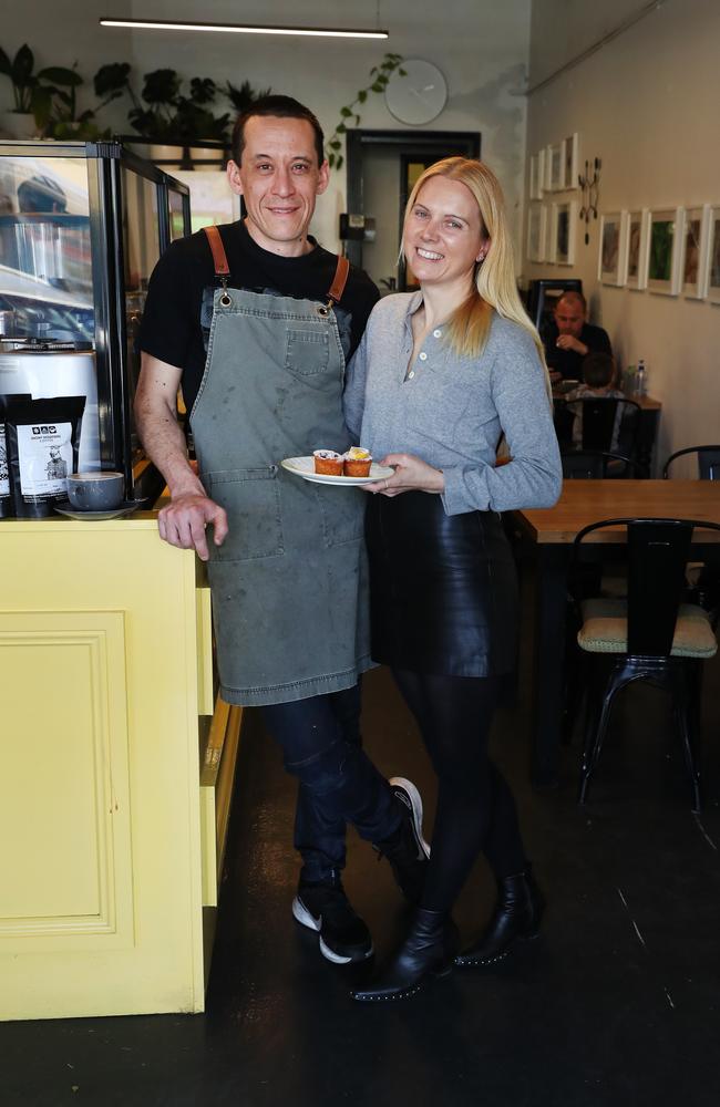 Kate and Jeremy McDiven moved from Woollahra to Cooma, where they bought the Kettle and Seed cafe. Picture: Rohan Kelly