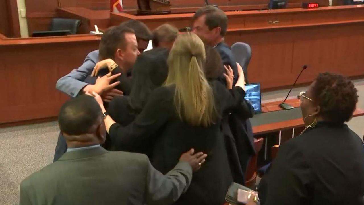 Depp's lawyers hugged in court after the verdict was read.