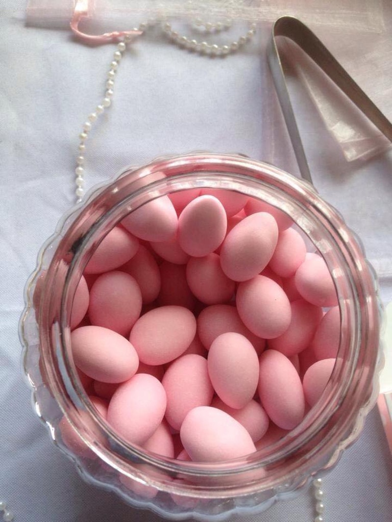 Pink Sugared Almonds. Photo: Contributed