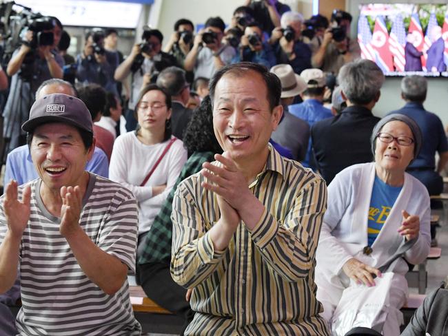 People near and far celebrated the historic moment. Picture: AP