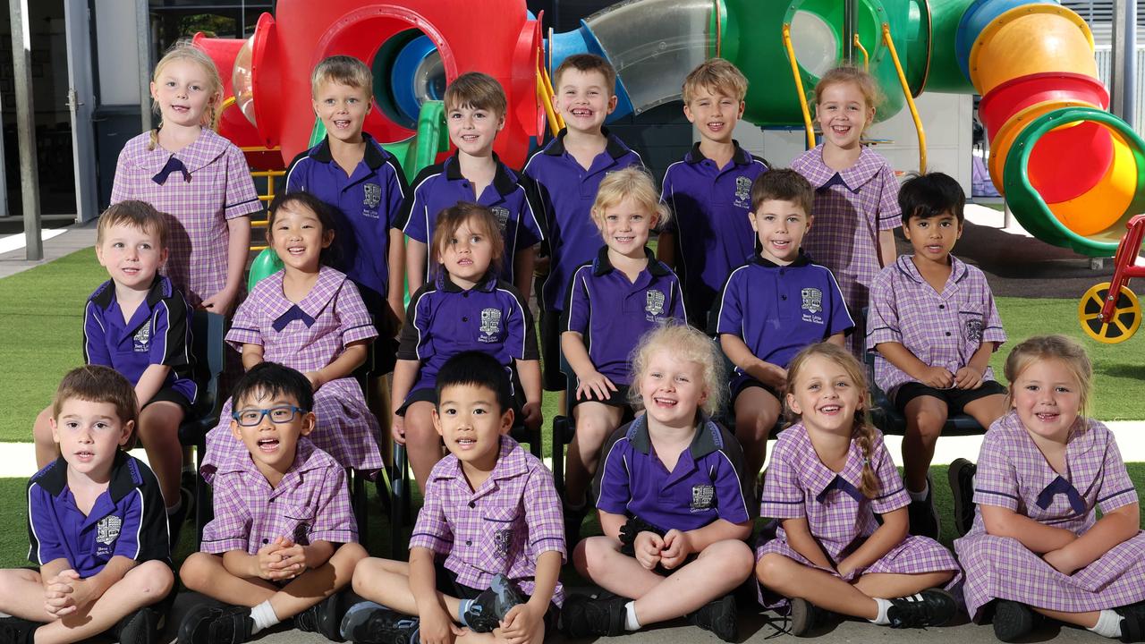 My First Year: Broadbeach State School Prep M. Front row: TJ, Harry, Andy, Amelia, Blake, Lilah. Middle row: Brodie, Rosylia, Georgia, Lexi, Aston, Lennox. Back row: Laura, Bowe, Noah, Bruce, Ethan, Sienna. Picture Glenn Hampson