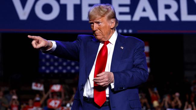 Donald Trump at a rally in Tempe, Arizona. Picture: Getty Images