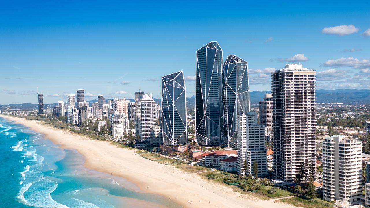 Makes total sense! Aerial view of the stunning Gold Coast skyline on a sunny day, Queensland, Australia