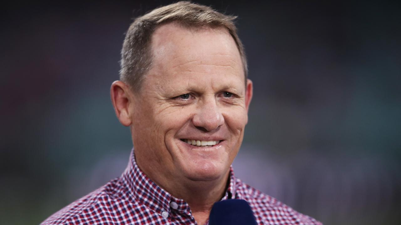 SYDNEY, AUSTRALIA - MAY 22: Broncos head coach Kevin Walters is interviewed before the round 11 NRL match between the Sydney Roosters and the Brisbane Broncos at Sydney Cricket Ground, on May 22, 2021, in Sydney, Australia. (Photo by Matt King/Getty Images)