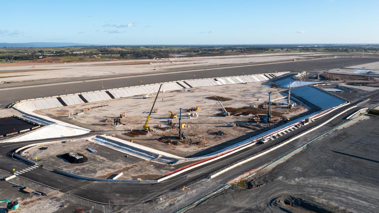 Construction has started on the passenger terminal for the new Western Sydney Airport at Badgerys Creek. Picture: Supplied