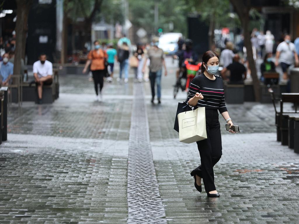 Shoppers in Sydney’s Pitt Street Mall. Picture: David Swift/NCA NewsWire