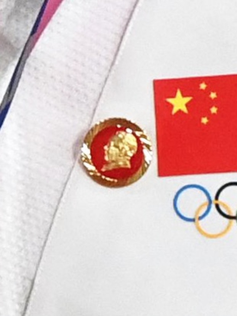 The badges are being investigated by the IOC. Picture: Greg Baker / AFP