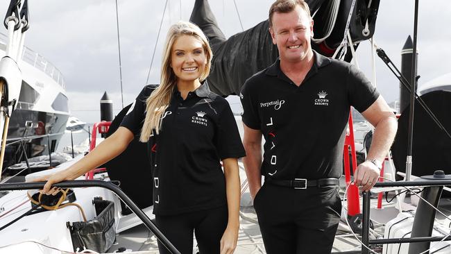 Molan aboard Perpetual Loyal, where she served as a crew member during the Sydney to Hobart alongside yacht owner Bell.