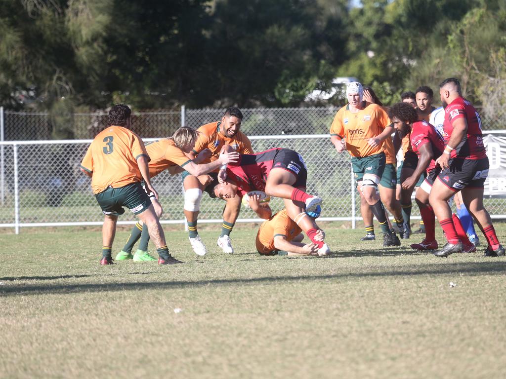 GCDRU grand final rematch, round 9. Surfers Paradise Dolphins v Griffith Uni Colleges Knights. June 8 2024, picture: Richard Gosling