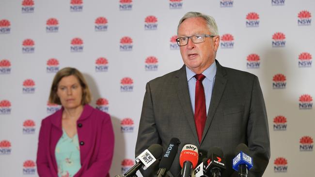 NSW Health Minister Brad Hazzard at a recent press conference. Picture: Richard Dobson