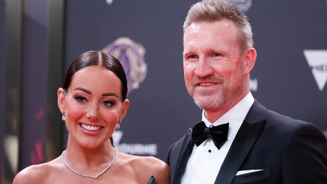 Nathan Buckley and Brodie Ryan at the 2023 Brownlow Medal on September 25, 2023. Picture: Dylan Burns/AFL Photos