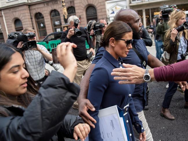 Rebekah Vardy leaving the Royal Courts of Justice, Strand on May 10, 2022 in London, England. Picture: Chris J Ratcliffe/Getty Images.