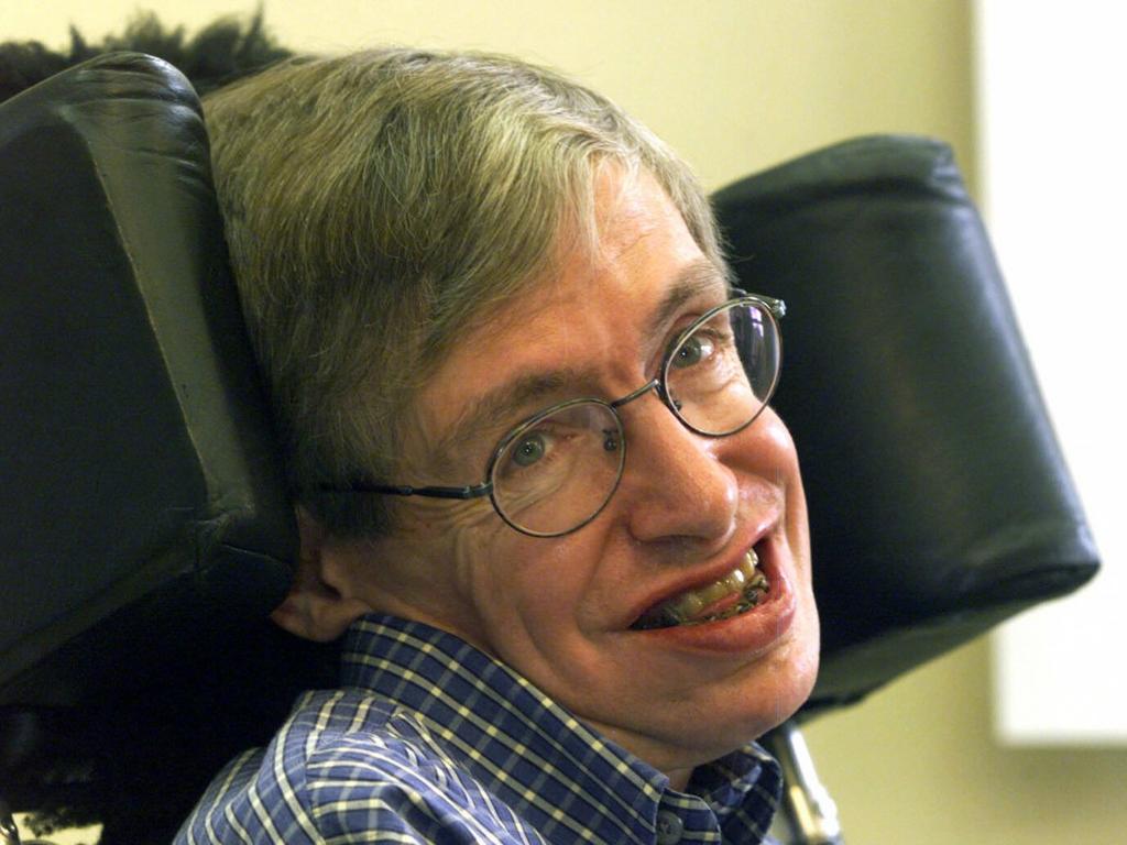 British mathematician, astrophysicist (cosmologist) Stephen W Hawking smiles during a news conference at the University of Potsdam, near Berlin, Germany, in this 21/07/1999. Picture: Supplied