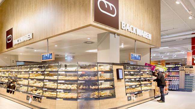 A Kaufland bakery counter.