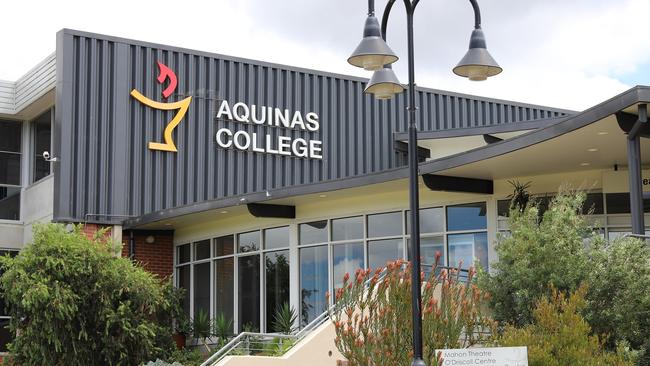 Ringwood's Aquinas College has been closed following a confirmed coronavirus case. Picture: Aquinas College Facebook page.