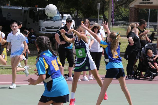The Netball Qld Primary Schools Cup grand finals are being held at the Hinterland District Netball Association at Mudgeeraba. Picture: Mike Batterham.