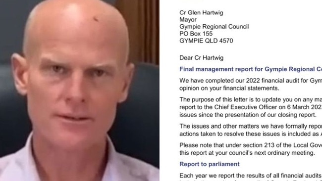 The Queensland Audit Office has flagged several points of concern and potential risks with Gympie Regional Council's financial management, which have been flagged in a letter to Mayor Glen Hartwig.