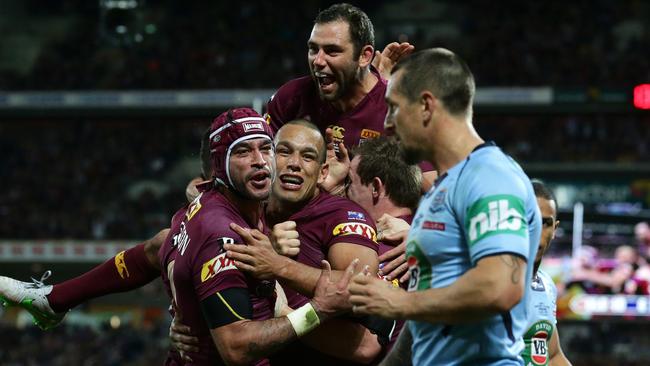 Mitchell Pearce copped it during Queensland’s dominance. (Adam Head)