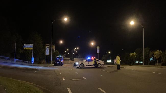 The siege in Nerang late Wednesday night.