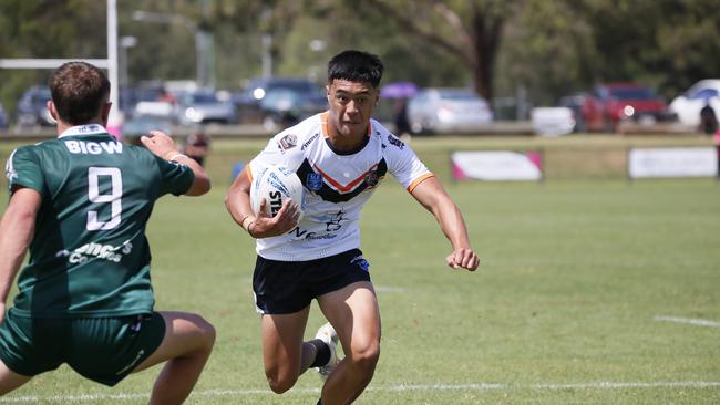 Macarthur winger Saint Fuatimau had a big round two. Picture: Warren Gannon Photography