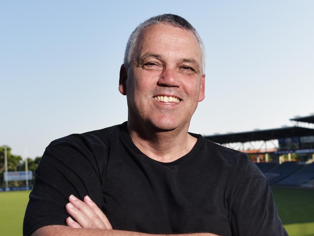 Mark Williams pose for a photo at the NTFL season launch at the Michael Long Centre in Darwin on Wednesday, October 3, 2018Picture: Keri Megelus