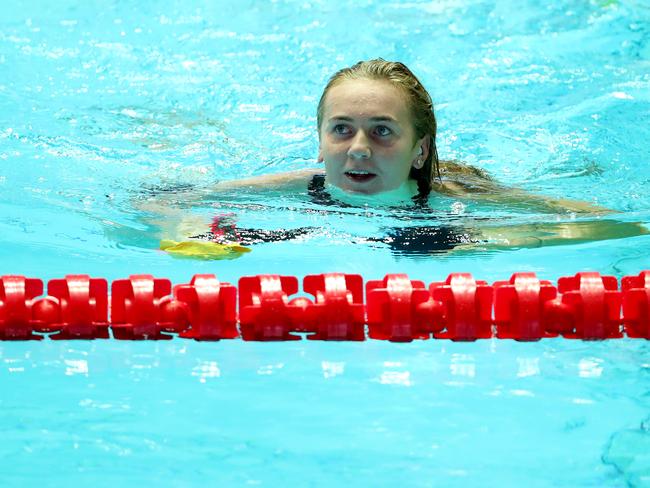 GWANGJU, SOUTH KOREA - JULY 21: Ariarne Titmus of Australia competes in the Women's 400m Freestyle Final on day one of the Gwangju 2019 FINA World Championships at Nambu International Aquatics Centre on July 21, 2019 in Gwangju, South Korea. (Photo by Maddie Meyer/Getty Images)