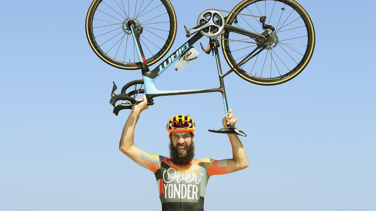 Cancer survivor, cyclist and famous Instagrammer, Marcus Enno, (a.k.a. Beardy Mc Beard). Picture: John Appleyard