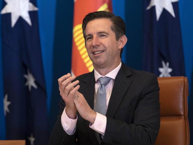 Trade Minister Senator Simon Birmingham. Picture: NCA NewsWire /Gary Ramage