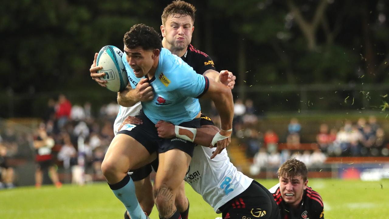 Izaia Perese of the Waratahs in action during the win over the Crusaders. (Photo by Jeremy Ng/Getty Images)