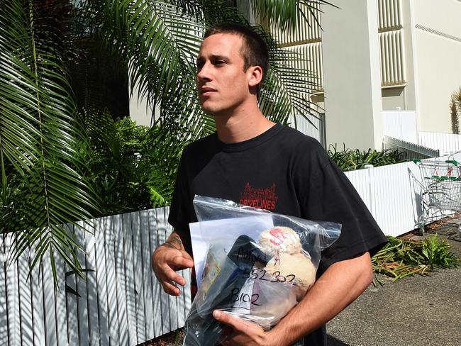 Angus Auton leaves the Darwin Magistrates court after he was granted bail following a fatal hit and run on Bagot Rd, on New Years Eve.