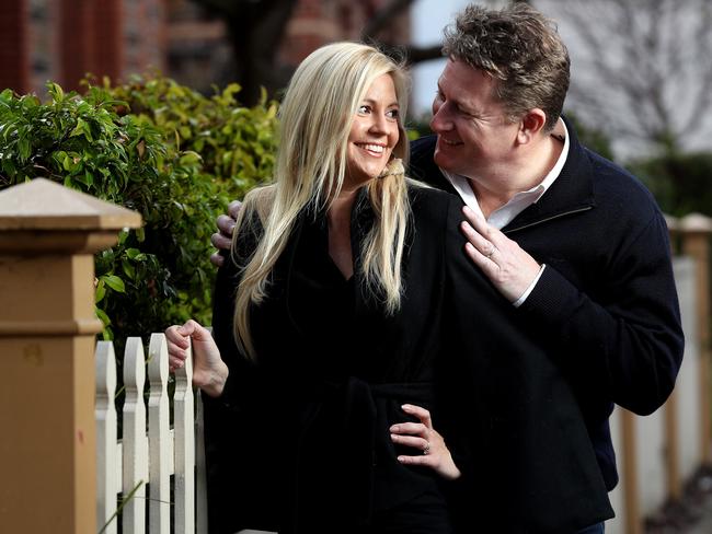 The Block All-Stars winners Phil Rankine and Amity Dry before their breakup in North Adelaide. Picture: Calum Robertson