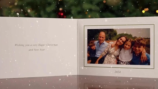 Prince William and Princess Catherine released a family Christmas card – and it’s a poignant nod to their “hardest year”. Picture: Supplied