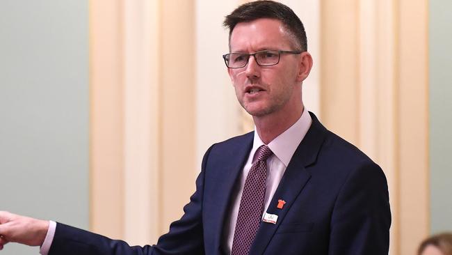 Queensland Transport Minister Mark Bailey speaks during Question Time at Parliament House in Brisbane. Photo: NCA NewsWire / Dan Peled