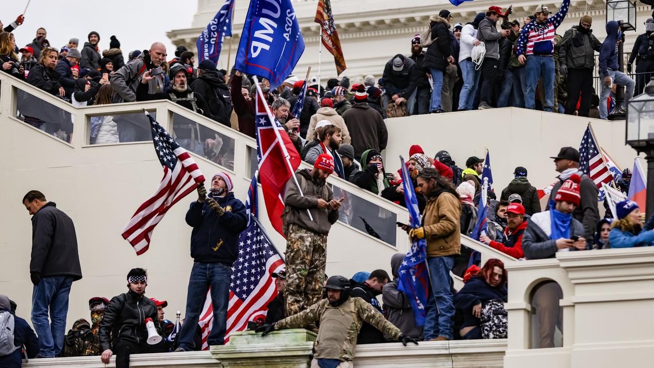 Pro-Trump supporters stormed the U.S. Capitol following a rally with President Donald Trump on January 6 in Washington. Picture: Samuel Corum/Getty Images/AFP