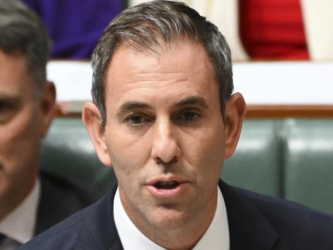 CANBERRA, AUSTRALIA - MARCH 30: Treasurer Jim Chalmers speaks during Question Time at Parliament House. on March 30, 2023 in Canberra, Australia. (Photo by Martin Ollman/Getty Images)