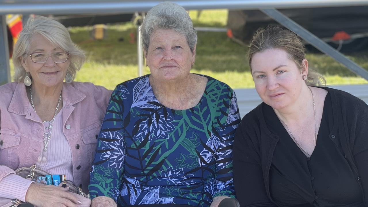 De-Ann Nilsson from Calen, Lorraine Turner from South Mackay and Sarah Munster from Blacks Beach. Mackay Show June 14 2022. Picture: Max O'Driscoll.
